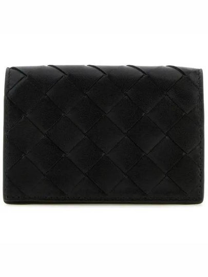 Intrecciato Flap Business Card Wallet Black - BOTTEGA VENETA - BALAAN 2