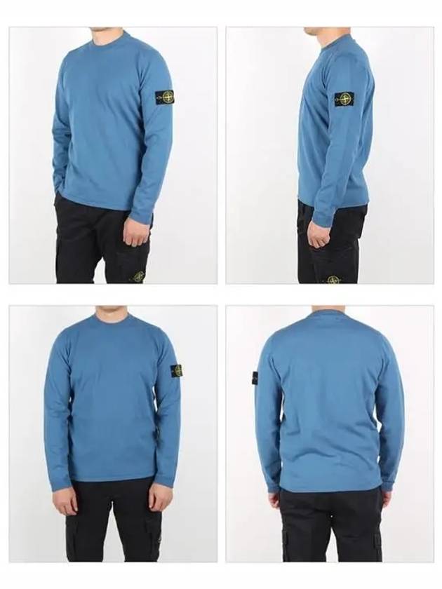 Wappen Patch Crew Neck Knit Top Powder Blue - STONE ISLAND - BALAAN 3