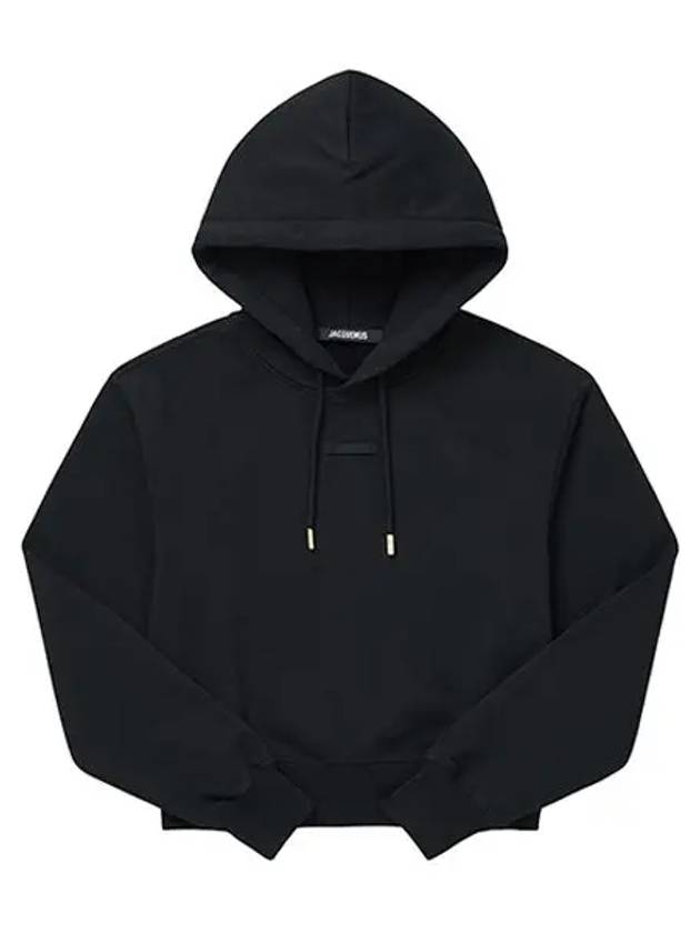 Le Sweatshirt Gros Grain Cotton Hoodie Black - JACQUEMUS - BALAAN 2