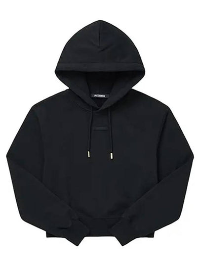 Le Sweatshirt Gros Grain Cotton Hoodie Black - JACQUEMUS - BALAAN 2