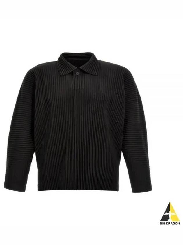 Homme Pliss? Polo T-Shirt HP46JM102 16 Black - ISSEY MIYAKE - BALAAN 2