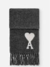 De Coeur Jacquard Muffler Dark Grey - AMI - BALAAN 2