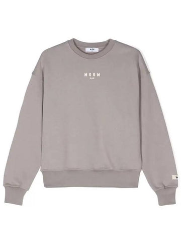 Kids Logo Patch Sweatshirt Taupe Gray - MSGM - BALAAN 1