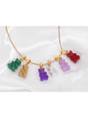 NOSTALGIA BEAR JELLY RED CLASSIC CONNECTOR Gold Pendant Charm - CRYSTAL HAZE - BALAAN 4