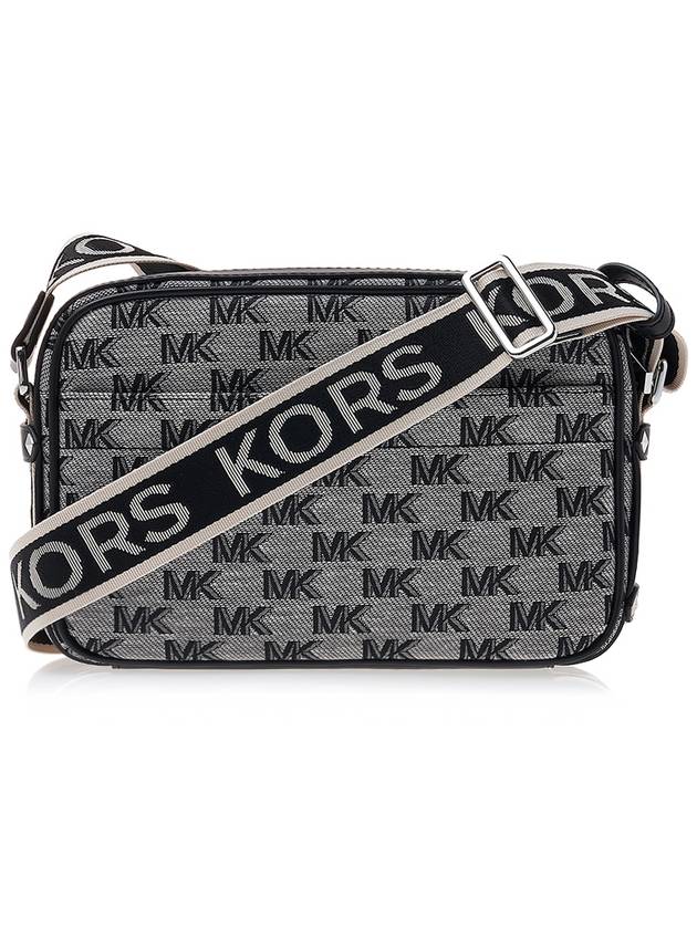 Monogram Pattern Canvas Cross Bag Black Light Cream - MICHAEL KORS - BALAAN 4