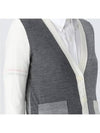 Funmix Fine 4 Bar V-neck Merino Knit Cardigan Tonal Grey - THOM BROWNE - BALAAN 8