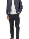 Nylon Varsity Bomber Jacket Navy - THEORY - BALAAN 4