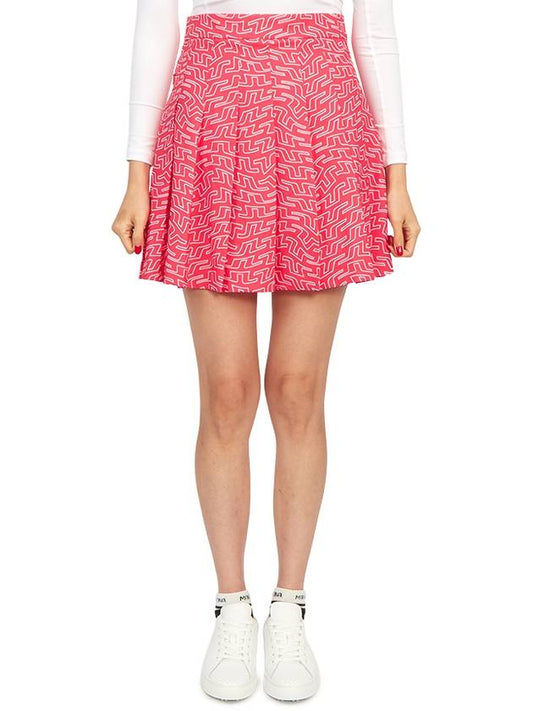 Golf Adina Print Skirt Pink - J.LINDEBERG - BALAAN 2