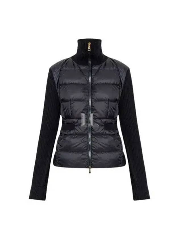 Padded Zip-Up Cardigan Black - MONCLER - BALAAN 2