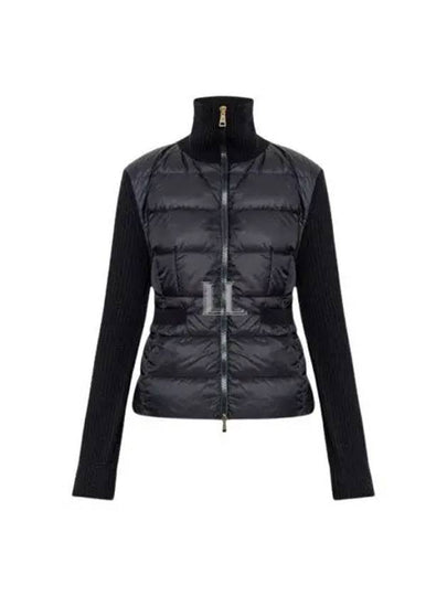 Padded Zip-Up Cardigan Black - MONCLER - BALAAN 2