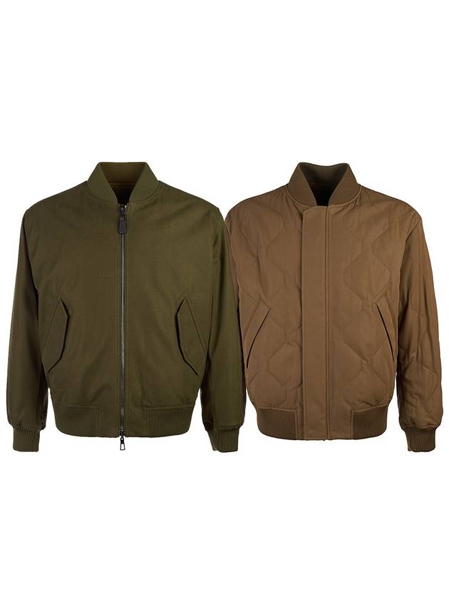 Thule Cotton Reversible Bomber Jacket Dark Khaki Desert Mist - LORO PIANA - BALAAN 2