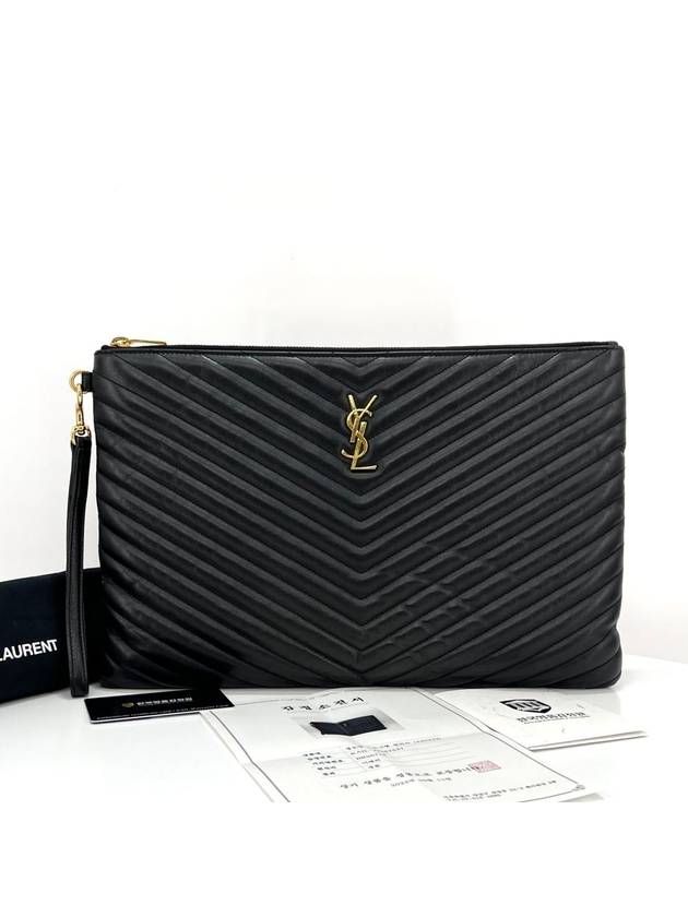 Matelasse Women s Clutch Bag Black 440222 - SAINT LAURENT - BALAAN 3