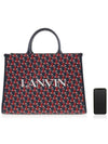 Logo Print Tote Bag Navy Red - LANVIN - BALAAN 7