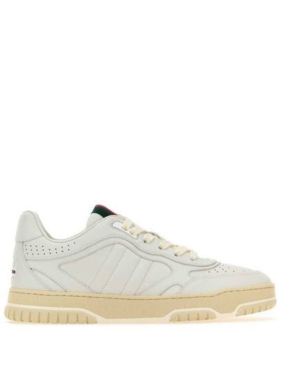 Re Web Leather Low Top Sneakers White - GUCCI - BALAAN 2