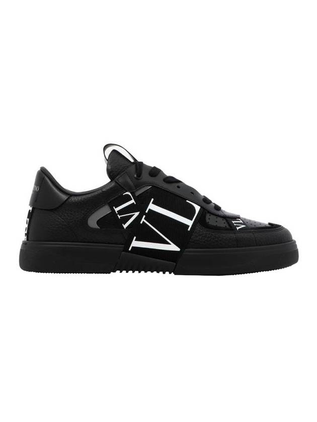 Logo Band VL7N Calfskin Low Top Sneakers Black - VALENTINO - BALAAN 1