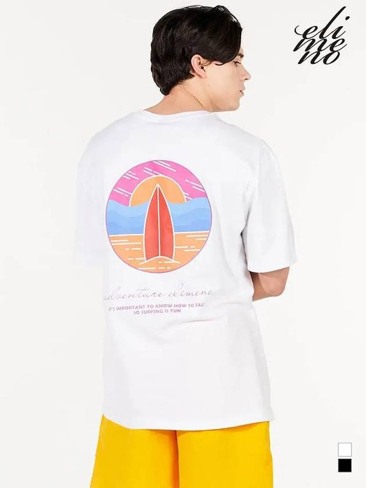 EL Surfing Artwork Overfit Short Sleeve Tee White - ELIMENO - BALAAN 2