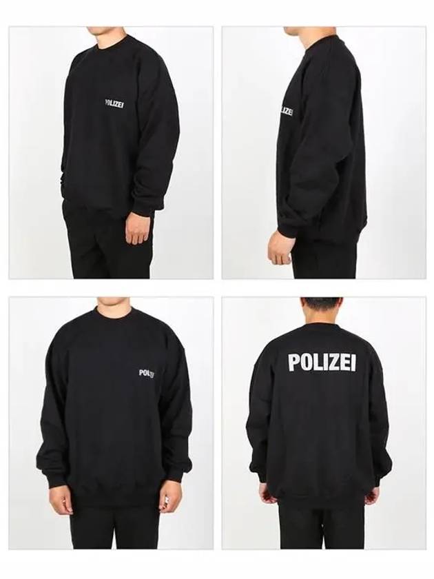 Polizei Logo Sweatshirt Black - VETEMENTS - BALAAN 3