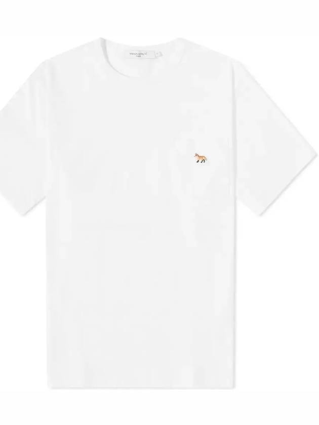 Baby Fox Patch Pocket Short Sleeve T-Shirt White - MAISON KITSUNE - BALAAN 3