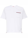 Cotton Oversized Pocket Short Sleeve T-Shirt White - THOM BROWNE - BALAAN 2