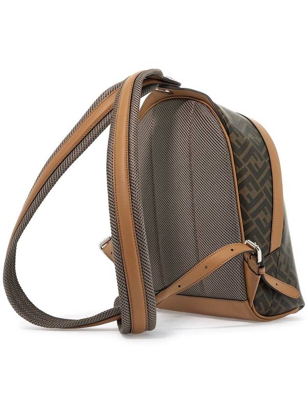 FF Jacquard Small Backpack Brown - FENDI - BALAAN 3