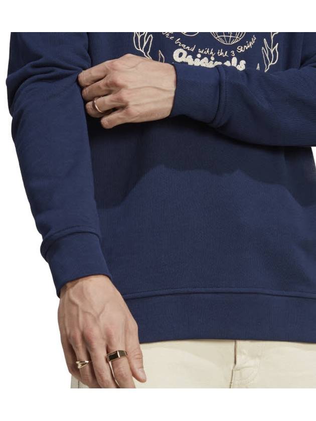 Embroidered Logo Sweatshirt Navy - ADIDAS - BALAAN 6