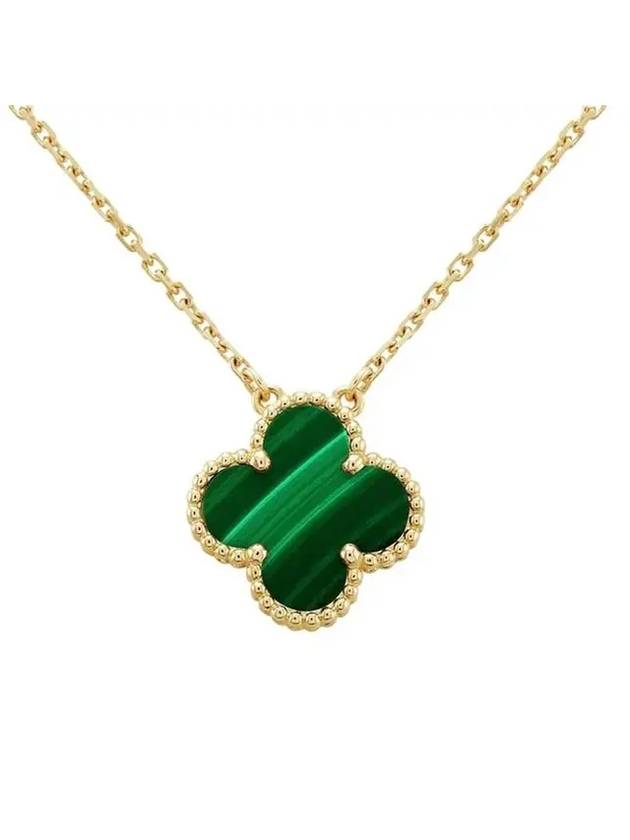 Vintage Alhambra Pendant Necklace Gold Green - VANCLEEFARPELS - BALAAN 1