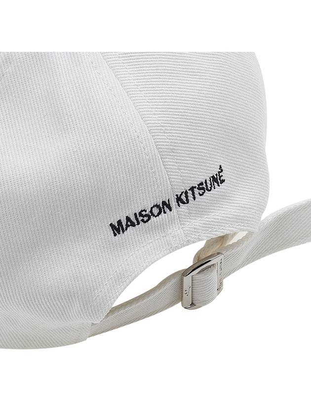 Maison Kitsune Foxhead Logo Baseball Cap LM06103WW0087 WH - MAISON KITSUNE - BALAAN 9