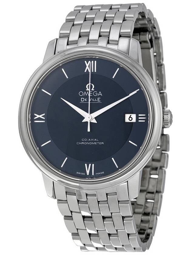 Men's Deville Prestige Automatic Watch Blue Metal - OMEGA - BALAAN 2