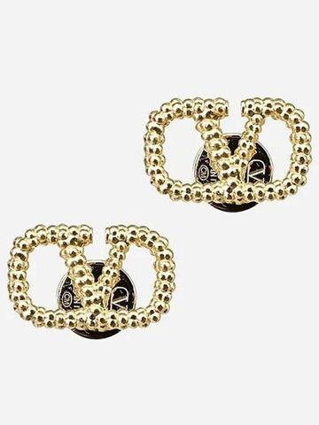 5W2J0G76 ERY CS4 V logo signature earrings 1047156 - VALENTINO - BALAAN 1