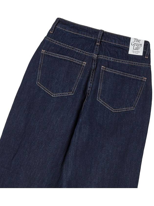 Women's Indigo Washed Semi Wide Jeans Navy GB1 WDPT 52 NVY - THE GREEN LAB - BALAAN 5