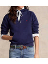 Embroidered Logo Cotton Blend Jersey Hoodie Navy - POLO RALPH LAUREN - BALAAN 3