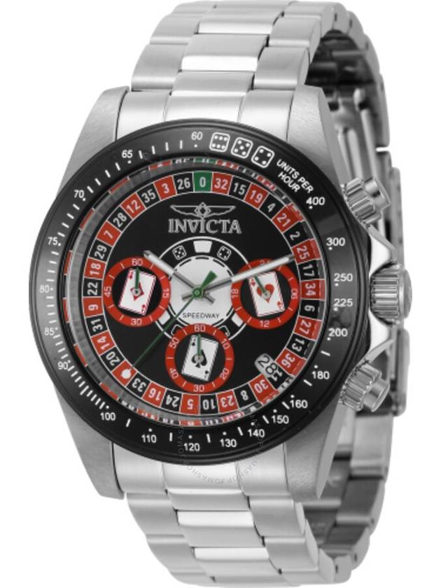 Invicta Speedway Roulette Casino Chronograph GMT Quartz Black Dial Men's Watch 44643 - INVICTA - BALAAN 1