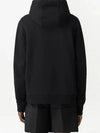 Logo Print Cotton Oversized Hoodie Black - BURBERRY - BALAAN 6