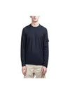 Wappen Patch Crew Neck Knit Top Navy - STONE ISLAND - BALAAN 7