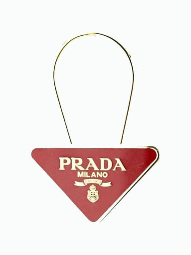 Triangular key ring 1PS395 red gold men women - PRADA - BALAAN 1