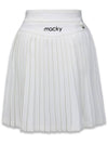 Embroidery Pleated Skirt Shorts Daisy Pleated Skirt White MCS23SK 04WH - MACKY - BALAAN 3