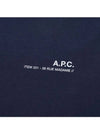 Men's Item Logo Cotton Short Sleeve T-Shirt Navy - A.P.C. - BALAAN 4