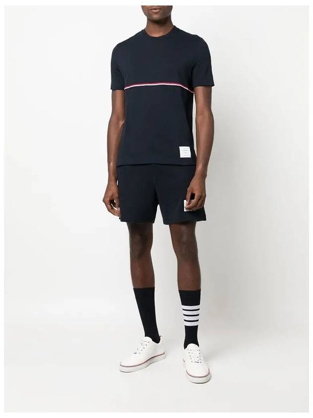 Midweight Jersey Short Sleeve T-Shirt Navy - THOM BROWNE - BALAAN 4