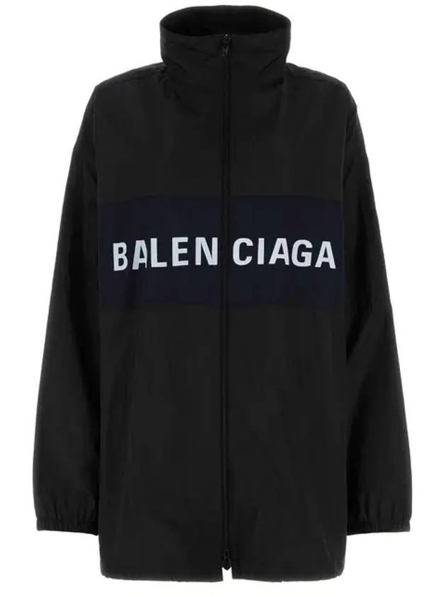 Logo Print Zip-up Jacket black - BALENCIAGA - BALAAN 2