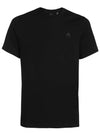 Satellite Logo Crew Neck Short Sleeve T-Shirt Black - MOOSE KNUCKLES - BALAAN 4