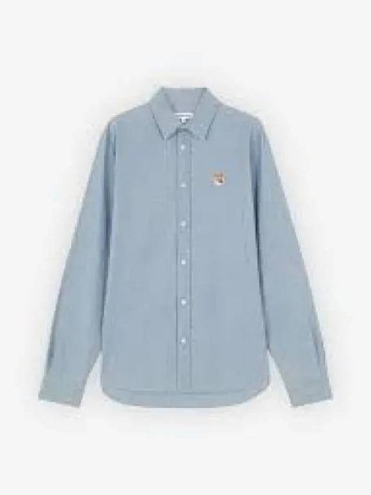 Baby Fox Classic Long Sleeve Shirt Blue - MAISON KITSUNE - BALAAN 2