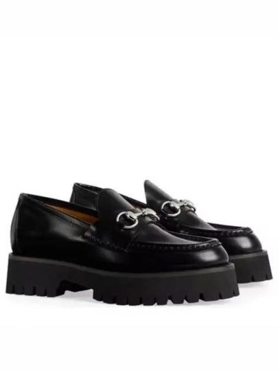 Loafer With Horsebit Black Leather - GUCCI - BALAAN 2