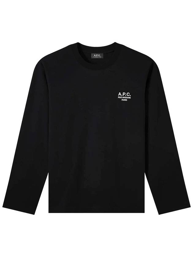 Men's Oliver Logo Long Sleeve T-Shirt Black - A.P.C. - BALAAN 2