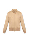 Men's Monogram Motif Cotton Harrington Bomber Jacket Beige - BURBERRY - BALAAN 1