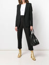 Women's Single Breasted Blazer Virgin Wool Jacket Black - SAINT LAURENT - BALAAN 3