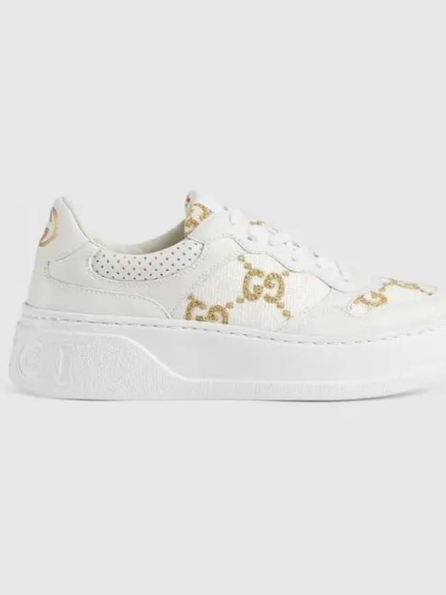 GG Panel Leather Low Top Sneakers White - GUCCI - BALAAN 2