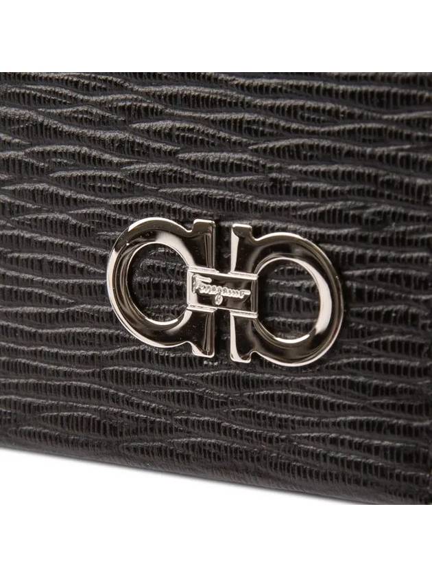 Ferragamo silver Gancini flap card wallet 0685949 - SALVATORE FERRAGAMO - BALAAN 3