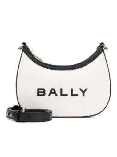 Ellipse Bar Logo Print Cross Bag White - BALLY - BALAAN 1