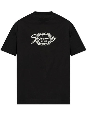 Medallion Crew Neck Short Sleeve T-Shirt Black - GIVENCHY - BALAAN 1