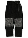 OGAFF Paisley Patch Sheparf Fleece Wide Pants Black - OGARP - BALAAN 1